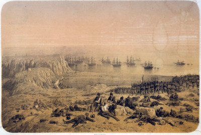 क्रीमियन युद्ध (1853-1856): 09/20/1854 को अल्मा की लड़ाई। चित्रण द्वारा फिलिप बेनोइस्ट