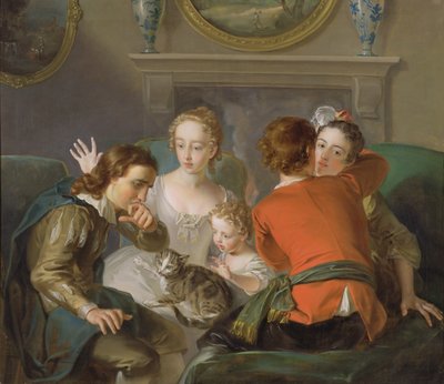 सेंस ऑफ टच, c.1744-47 (कैनवास पर तेल) (129301 और 129302 भी देखें) द्वारा फिलिप मर्सिएर