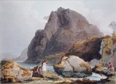 'द रोमांटिक पिक्चर्स सीनरी ऑफ इंग्लैंड एंड वेल्स' से लिलिन ओगवीन, 1805 में प्रकाशित (रंग उत्कीर्णन) द्वारा फिलिप डे (बाद में) लौथरबर्ग