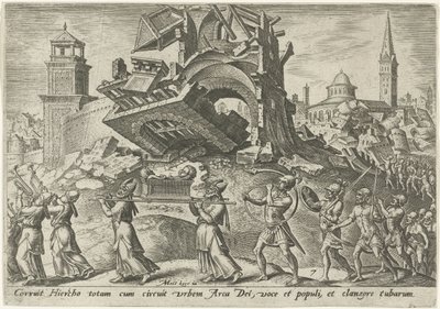 जेरिको का विनाश यहूदी लोगों के विनाश के दिन (श्रृंखला का शीर्षक) द्वारा Maarten van Heemskerck