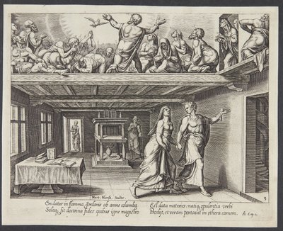 पवित्र आत्मा का अवतरण द्वारा Maarten van Heemskerck