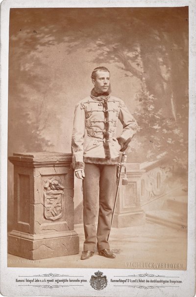 रुडोल्फ, ऑस्ट्रिया के क्राउन प्रिंस 1858-1889, सीए 1880-1885। द्वारा फोटो स्टूडियो सीके ड्वोर्नी प्राग।