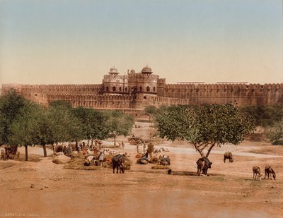 आगरा किला द्वारा फोटोग्लोब कंपनी (ज्यूरिख, सक्रिय सी। 1890 1910)