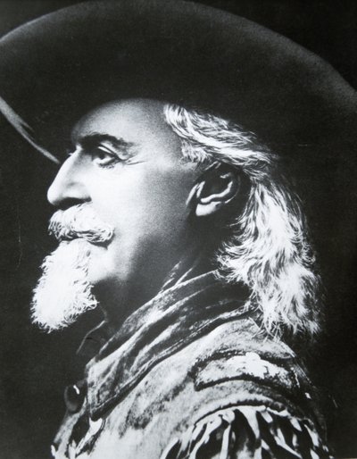 भैंस विधेयक (1846-1917) (बी/डब्ल्यू फोटो) द्वारा फोटोग्राफर अमेरिकी