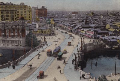 जापान, c.1912: निहोनबाशी स्ट्रीट, टोक्यो (फोटो) द्वारा फोटोग्राफर जापानी