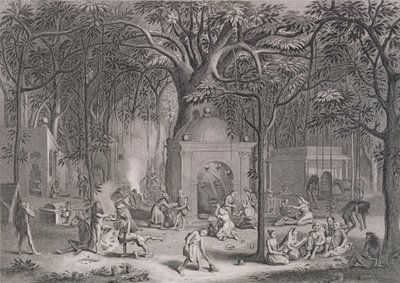 हिंदू फकीरों ने विश्व धर्म से बेल द्वारा उत्कीर्ण अपने अंधविश्वासी संस्कारों का अभ्यास करते हुए ए। फुलटन एंड कंपनी द्वारा प्रकाशित किया। द्वारा Picart