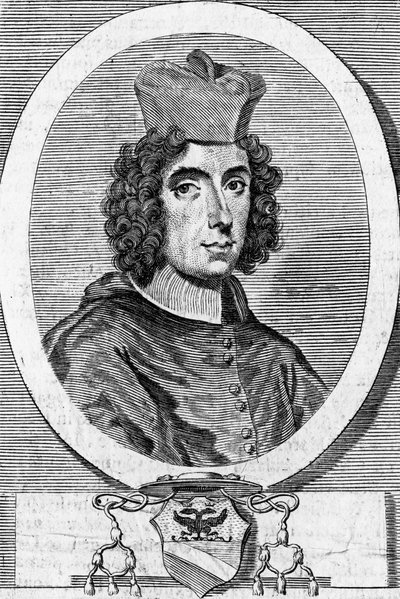 Giambattista Rubini (1642-1707) का पोर्ट्रेट, इतालवी कार्डिनल और बिशप, उत्कीर्णन द्वारा ब्लेज़ निकोलस ले सुयूर