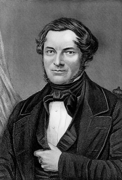 रॉबर्ट विल्हेम एबरहार्ड बन्सन का पोर्ट्रेट (1811-1899), जर्मन रसायनज्ञ और भौतिक विज्ञानी, उत्कीर्णन द्वारा ब्लेज़ निकोलस ले सुयूर