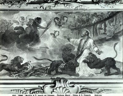 कालीज़ीयम (भित्तिचित्र) में अन्ताकिया के सेंट इग्नाटियस की शहादत (बी/डब्ल्यू) द्वारा पियर लियोन घेजी