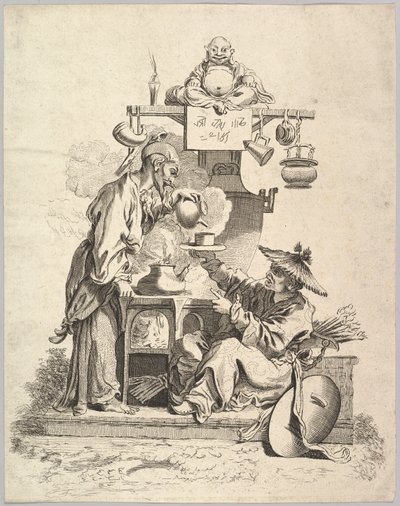 आग, ca. 1740। द्वारा पियरे अलेक्जेंड्रे अवेलिन
