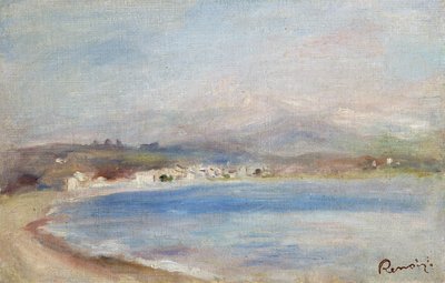Cros de Cagnes, Sea, Mountains, c.1910 (कैनवास पर तेल) द्वारा पियरे अगस्टे रेनॉयर