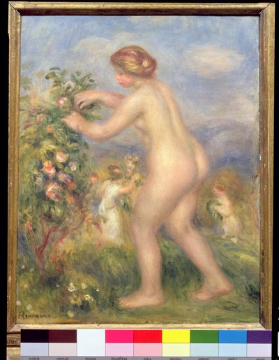 मादा नग्न उठा फूल द्वारा Pierre Auguste Renoir