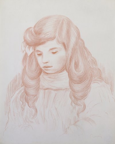 एक बच्चे का सिर, 1913 (sanguine) द्वारा पियरे अगस्टे रेनॉयर
