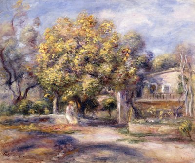 Cagnes पर घर, c.1905 (कैनवास पर तेल) द्वारा पियरे अगस्टे रेनॉयर