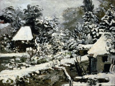 लैंडस्केप, स्नो इफ़ेक्ट, c.1868 द्वारा पियरे अगस्टे रेनॉयर