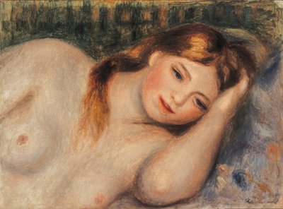 बस्ट, 1905 में नग्न लड़की झूठ बोल रही है द्वारा Pierre Auguste Renoir