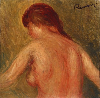 नग्न महिला धड़, पीछे से द्वारा Pierre Auguste Renoir