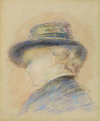 एक नीली टोपी में एक युवा महिला का प्रोफाइल (कागज पर पेस्टल) द्वारा Pierre Auguste Renoir