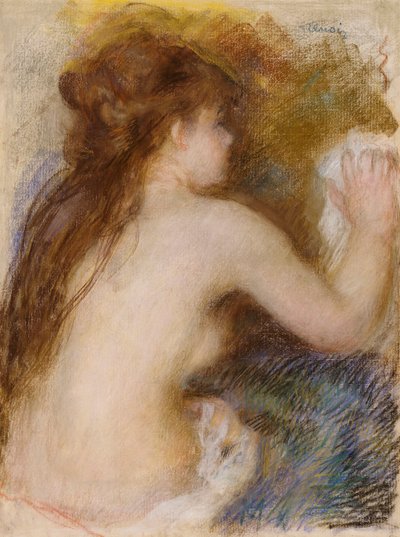 नग्न महिला का रियर दृश्य, c.1879 द्वारा Pierre Auguste Renoir