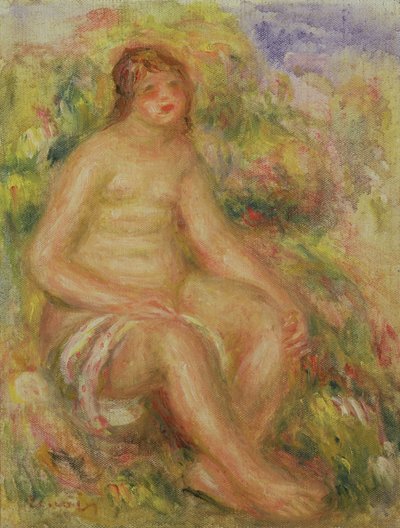 लैंडस्केप में नग्न बैठे द्वारा Pierre Auguste Renoir