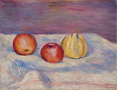 दो सेब और एक Quince; दो सेब और एक बटेर, c.1900 द्वारा पियरे अगस्टे रेनॉयर