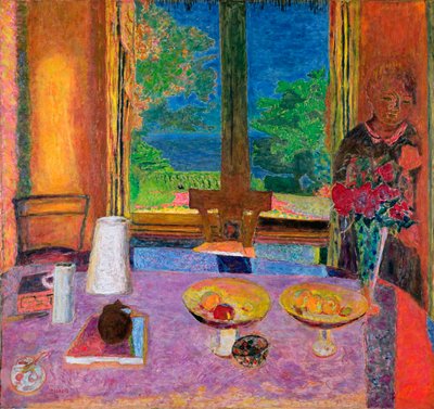 गार्डन पर भोजन कक्ष, 1934-35 द्वारा Pierre Bonnard