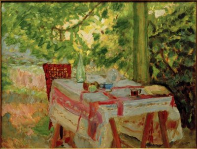 टेबल को लिंडन के नीचे परोसा गया द्वारा Pierre Bonnard