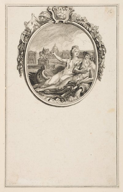 लुइस XV, 1766 की अश्वारोही प्रतिमा का उद्घाटन। द्वारा पियरे चेनू