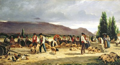 सुअर बाजार, 1875 द्वारा पियरे एडमंड एलेक्जेंडर हेदोइन