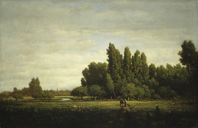 पेड़ों से घिरा एक घास का मैदान, ca. 1845। द्वारा पियरे इटियेन थियोडोर रूसो