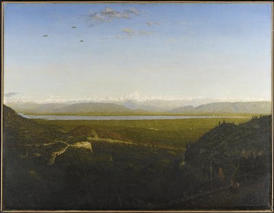 मोंट ब्लांक का दृश्य, La Faucille से देखें, c.1865 (कैनवास पर तेल) द्वारा पियरे इटियेन थियोडोर रूसो