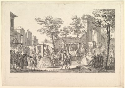 टेब्लो देस पोर्ट्रेट्स अ ला मोड प्लेट ऑफ़ फ़ैशन पोर्ट्रेट्स, 1760-61। द्वारा पियरे फ्रेंकोइस कोर्ट्टोइस