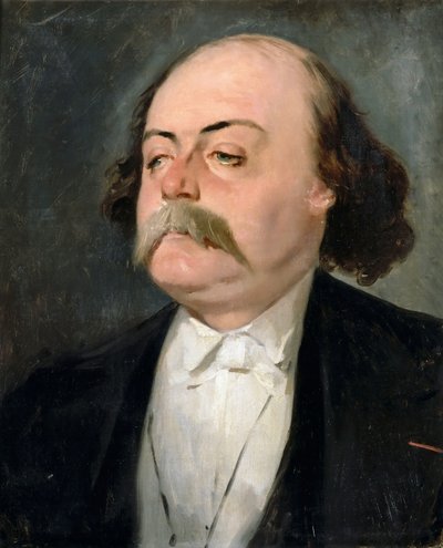 गुस्ताव फ्लेवर्ट 1821-1880 का पोर्ट्रेट द्वारा पियरे फ्रांस्वा यूजीन जिराउड