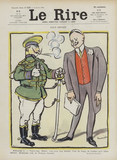 झूठी शुरुआत। हंसी के लिए चित्रण द्वारा Pierre Georges Jeanniot