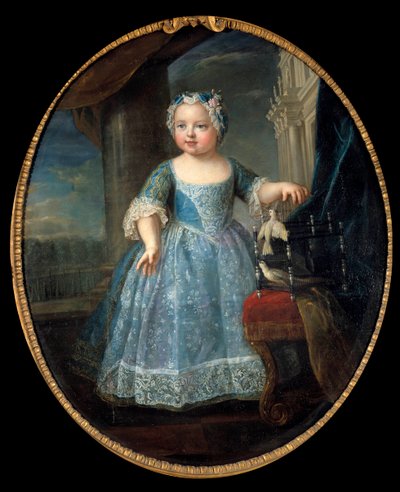 फ्रांस की लुईस मैरी का पोर्ट्रेट (1728-1733) डिट मैडम, लुई XV की तीसरी बेटी पियरे गोबर्ट (1662-1744) 18 वीं शताब्दी के सूर्य द्वारा पेंटिंग। 1,08 x 0,88 मीटर। द्वारा पियरे गोबर्ट