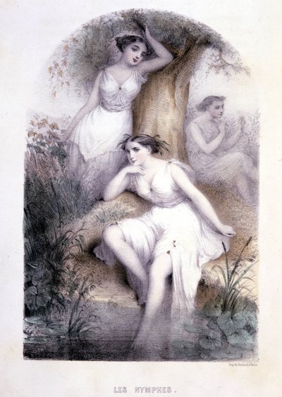 लेस अप्सरा - "लेस फीमेल्स माइथोलॉजिक्स" में, जी। स्टाल द्वारा चित्र, मैरी और सीटी फोएलिक्स द्वारा, एड। जी। डी गौएट द्वारा पियरे गुस्तावे यूजीन स्टाल