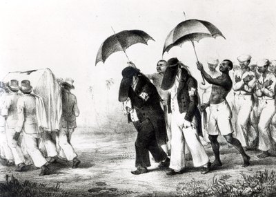 ब्लैक फ्यूनरल जुलूस, 'वॉयज ए सूरीनाम' से, द्वारा पियरे जे बेनोइट
