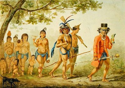 एक जनजाति का मार्च, c.1839 (कागज पर जल रंग) द्वारा पियरे जे बेनोइट