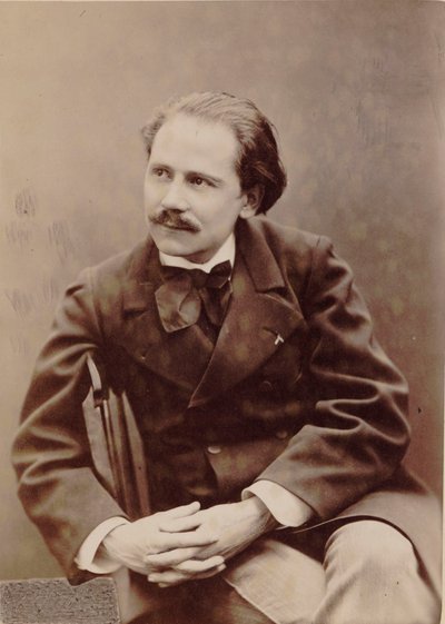 संगीतकार जूल्स मस्सेनेट का चित्र 1842-1912, 1880। द्वारा पियरे लैनिथ पेटिटा