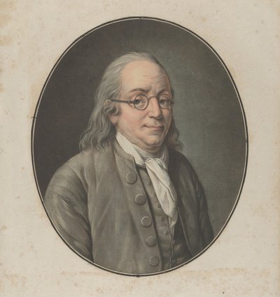 फ्रैंकलिन का पोर्ट्रेट, वनलू के बाद, सीए। 1795. द्वारा पियरे मिशेल एलिक्स
