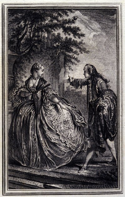 Nicaise - जीन ला फोंटेन द्वारा "" किस्से और पद्य में लघु कथाएँ "" में। 1776. पीपी चॉफर्ड द्वारा चित्रण। द्वारा पियरे फिलिप चोफर्ड