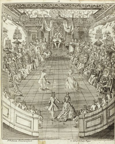 द डांसिंग मास्टर, 1734 से चित्रण द्वारा पियरे रमेउ