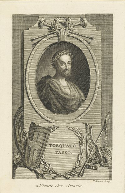 Torquato Tasso 1544-1595, सीए 1770 का पोर्ट्रेट। द्वारा पियरे सावर्तो