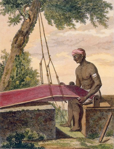 कपड़े का बुनकर, 1782। द्वारा पियरे सोनारत