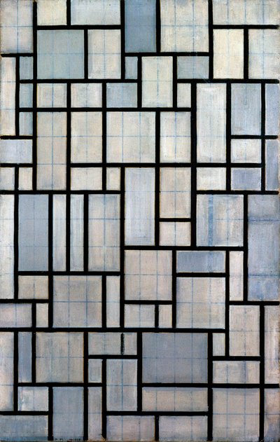 ग्रिड 2, 1915 के साथ रचना द्वारा Piet Mondrian