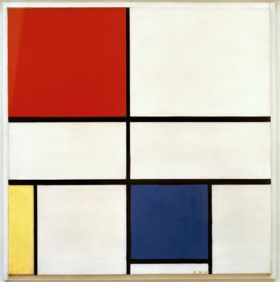 रचना C; रचना सं। III; लाल, जीई के साथ रचना द्वारा Piet Mondrian