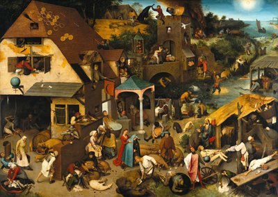 डच कहावत है द्वारा Pieter Bruegel the Elder