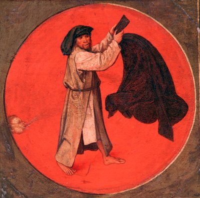 वह हवा के अनुसार अपने कोट को हिलाता है, c1558-1560 द्वारा पीटर ब्रिगेल द एल्डर