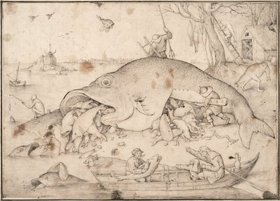 बड़ी मछली छोटी मछली, 1556 खाएं द्वारा पीटर ब्रिगेल द एल्डर