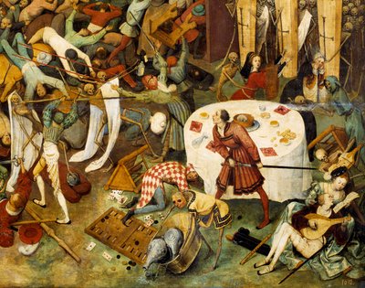 पीटर ब्रूगल (या ब्रूगल या ब्रूघेल या ब्रेघेल) द एल्डर (1525-1569) 16वीं सदी के सूर्य द्वारा दी ट्रायम्फ ऑफ डेथ पेंटिंग। 117x162 सेमी मुसी डू प्राडो, मैड्रिड द्वारा पीटर ब्रिगेल द एल्डर
